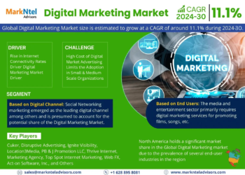 Digital Marketing Market Expected to Grow at 11.1% CAGR | Key Trends & Forecast to 2030