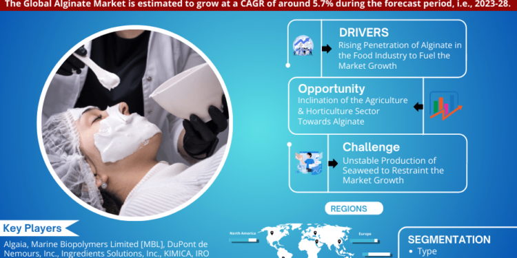Alginate Market Poised for Strong 5.7% CAGR Through 2028 | Size And Opportunity Insights