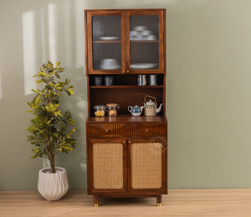 hardwood kitchen cabinet