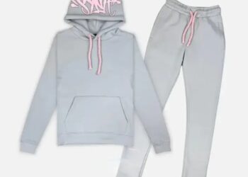 Syna Logo Synaworld Tracksuit Grey Pink