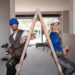 Renovation workers working
