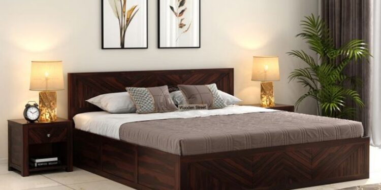 Buy bed design online from wooden street