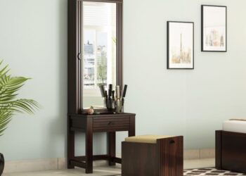 dressing table with mirror