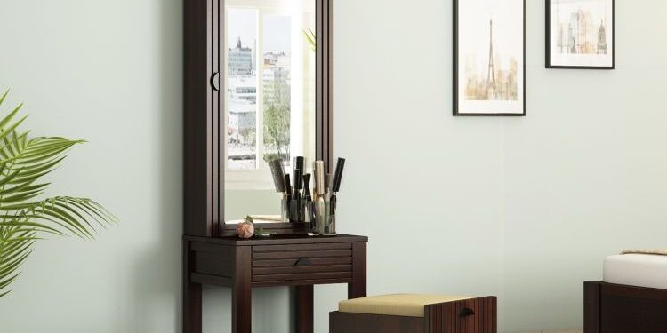 dressing table with mirror