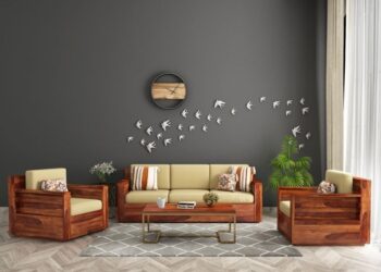 wooden street sofa set