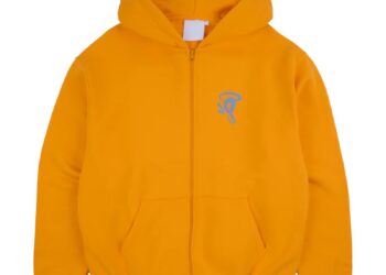 SYNA CIRCLE ZIP HOODIE YELLOW