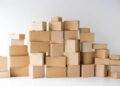 Stack of Cardboard Boxes Giza arranged for storage, shipping, and business packaging needs