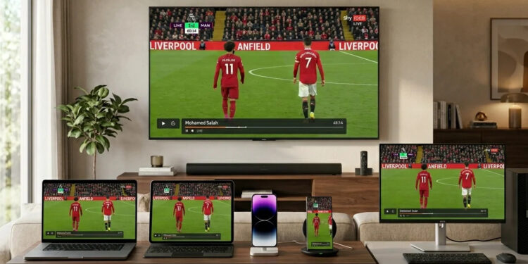 Australian home using strong Wi-Fi for smooth IPTV Australia streaming on a Smart TV